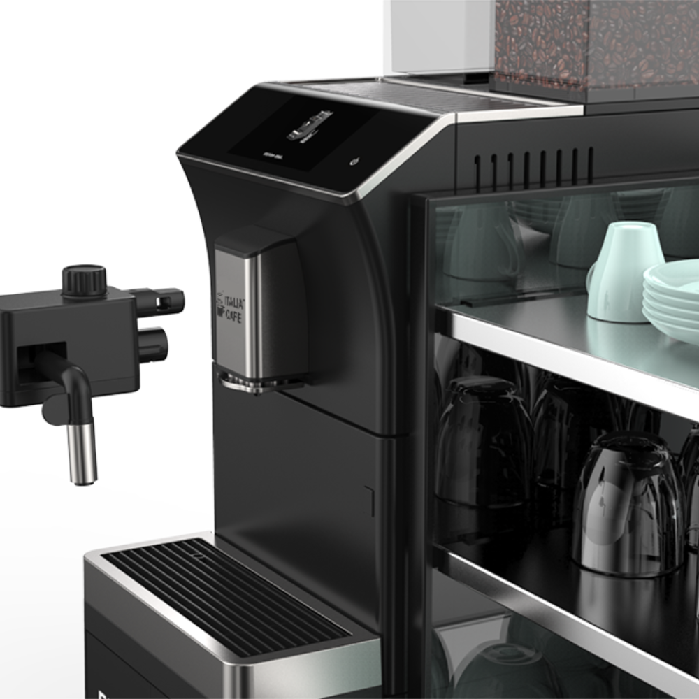 Italia Cafe 101 Coffee Machine. Stylish Italia Café I espresso machine with minimalist design.