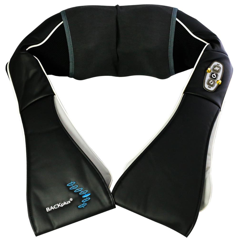 BACKPlus® PRO 3 in 1 Massager with a control panel on one side, designed for relaxation and muscle relief.