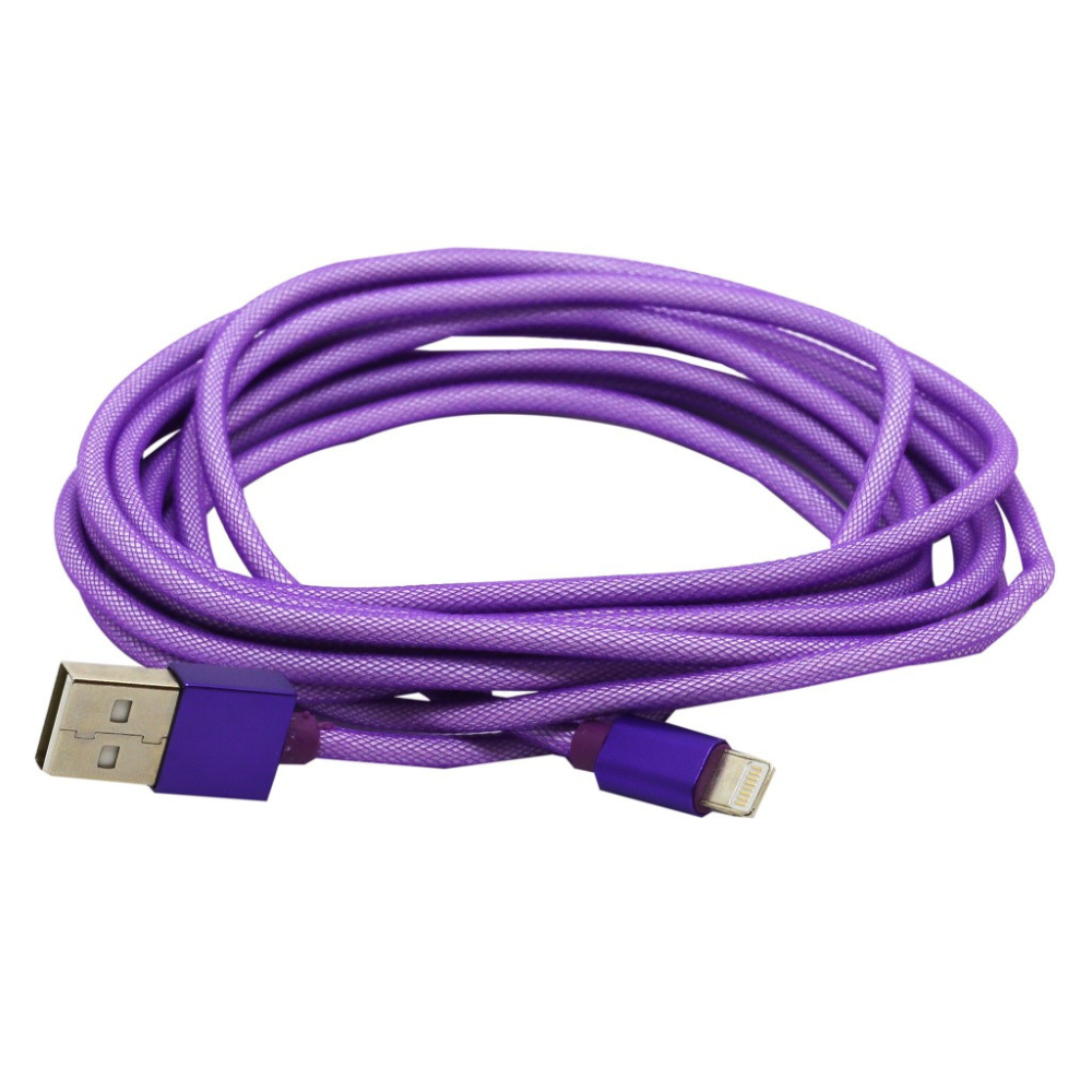 iPhone 9ft Phone Charging Cord i Purple