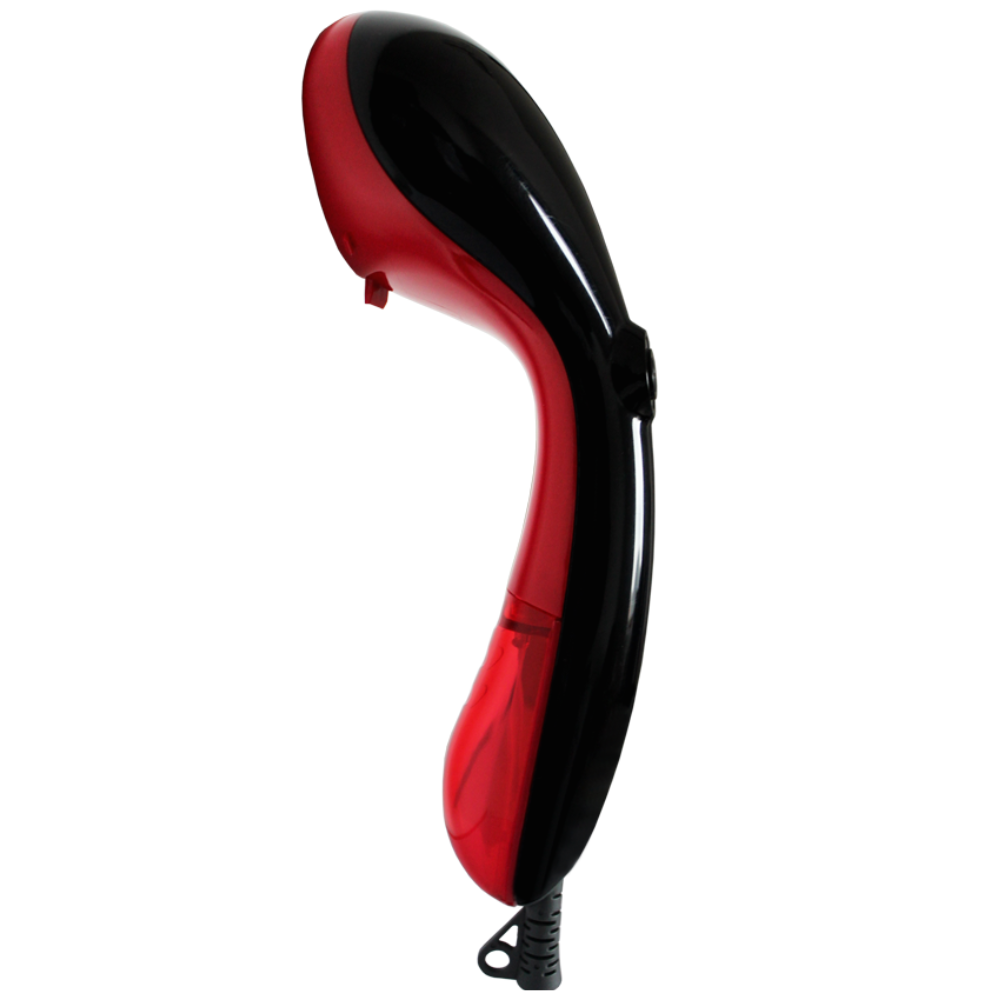 Side view of the Eurosteam® Steam Ezee Steamer in red