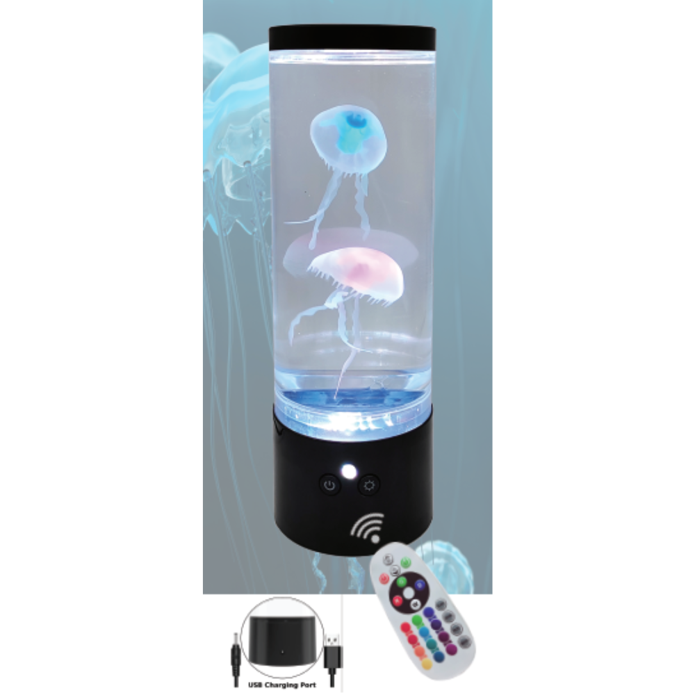 JellyFish Aquarium with remote control and USB charging port