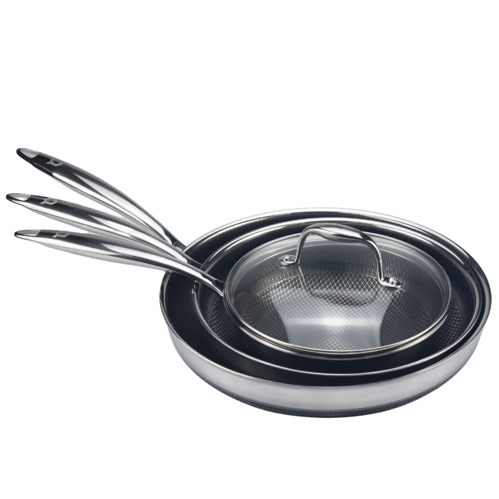 Qooks Cookware 3 Saucepan set