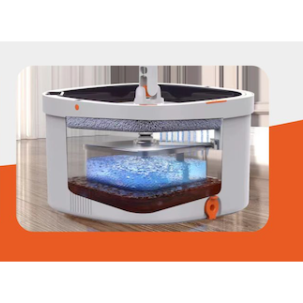 Inside view of how the Rocket Ultra Spin Mop bucket works
