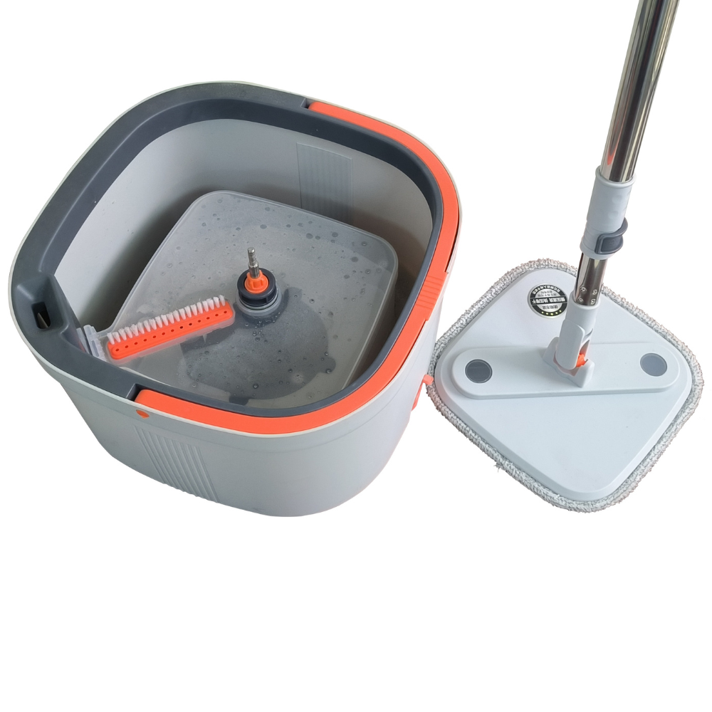Close up on inside of bucket of Rocket Ultra Spin Mop