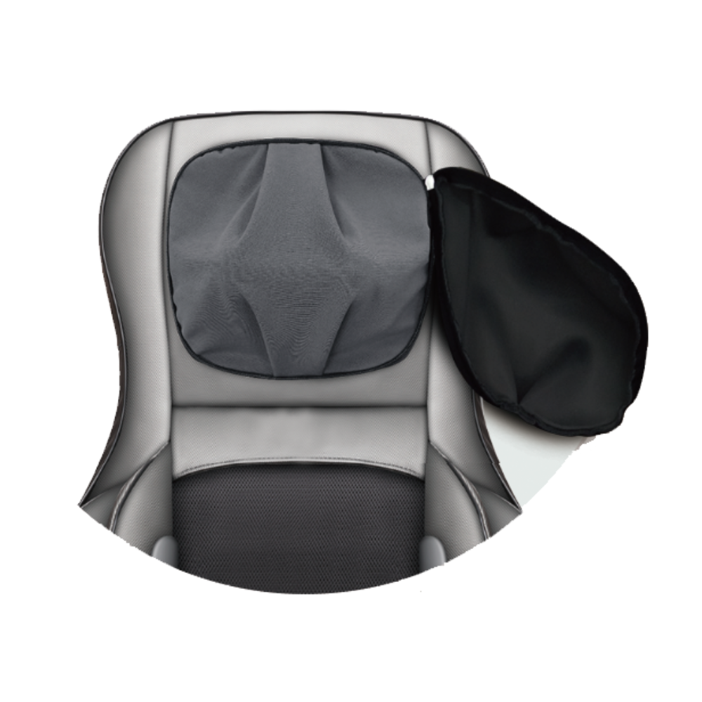 Removable head cushion of BACKplus® Shiatsu Neck and Back Massager With Air Compression Chair Cushion