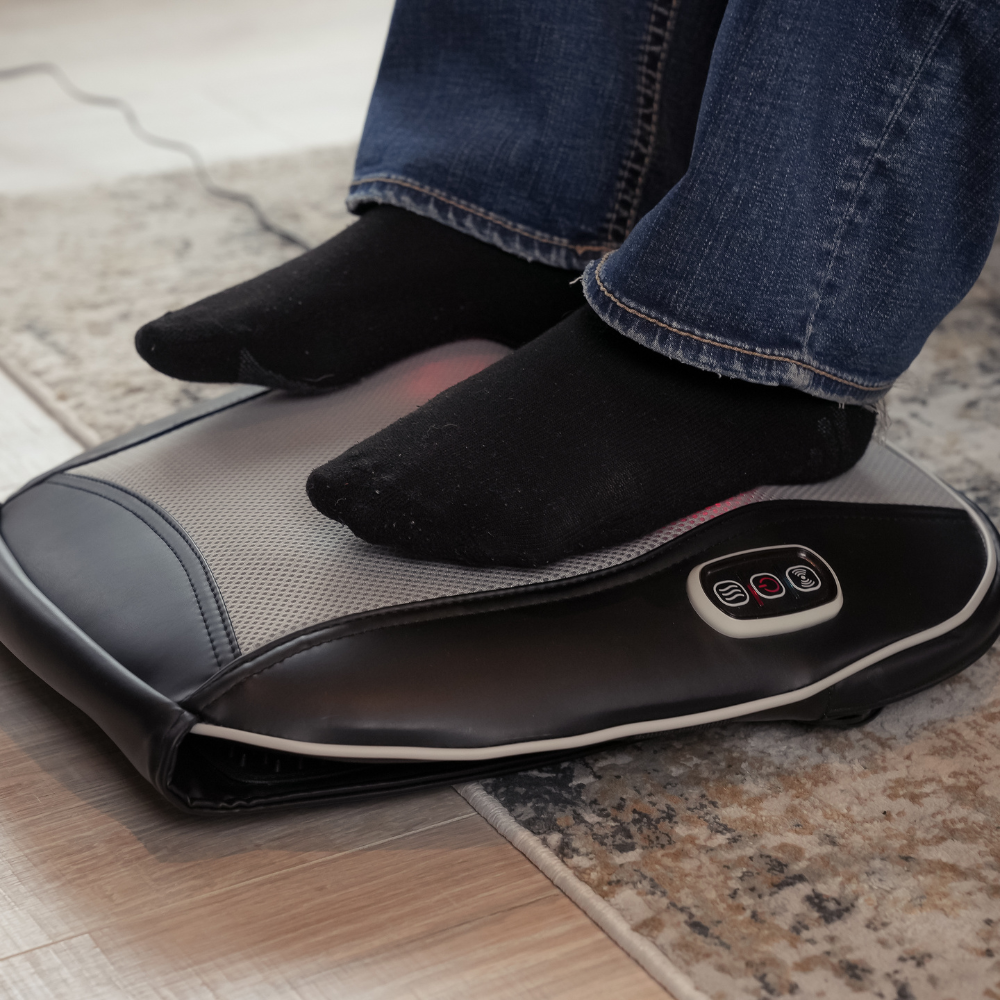 BACKPlus® Shiatsu Back and Foot Massager being used on feet
