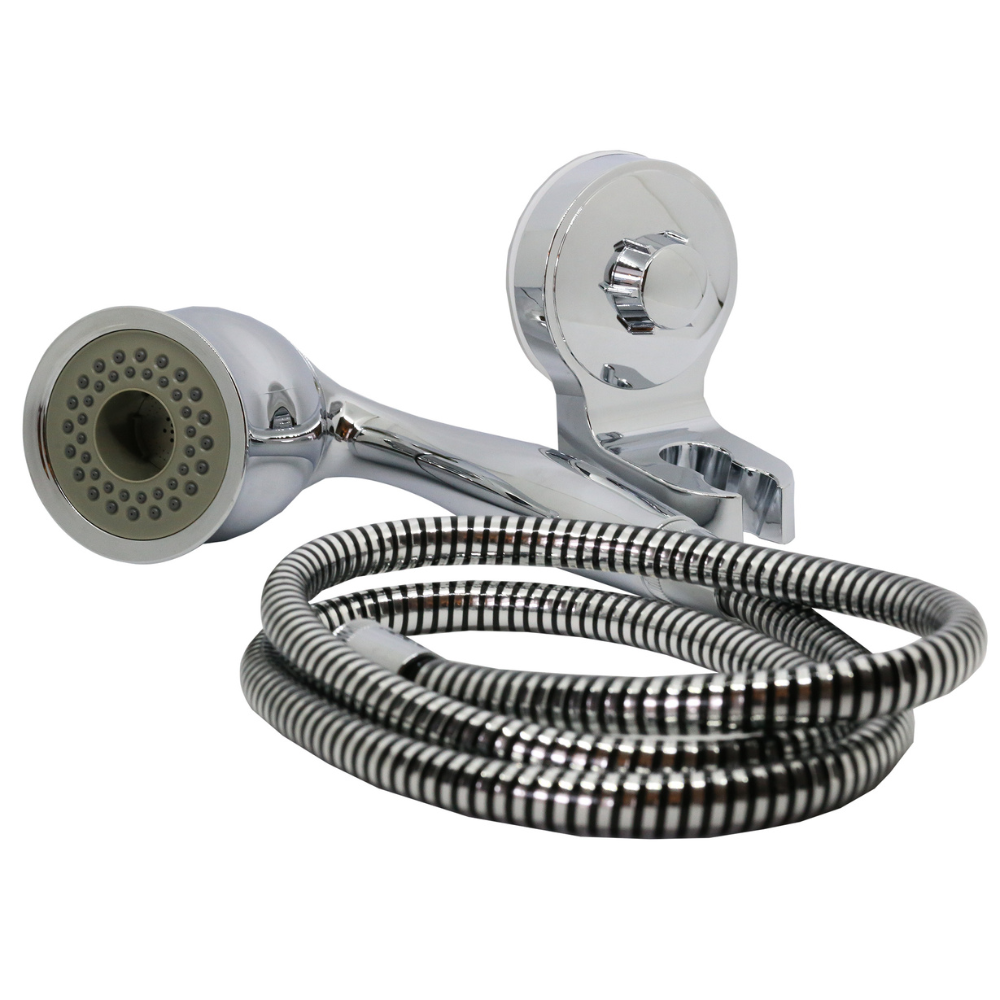 ShowerMe® Handheld Showerhead, hose and mount in chrome.