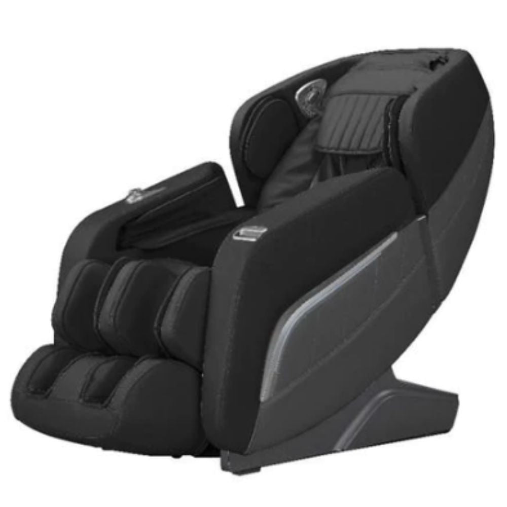 Black massage chair on a white background