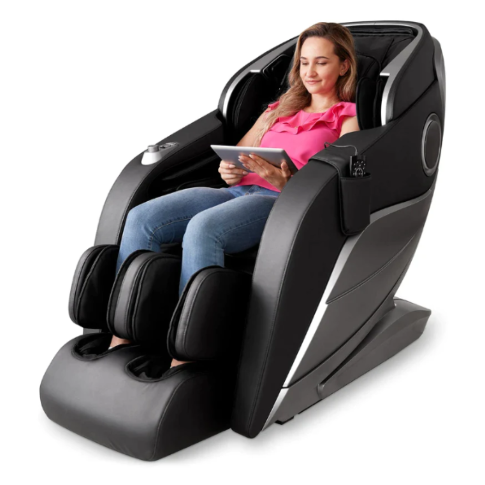 Woman using the TEBO Chair, Luxurious Robotic Hands - Elite Massage Chair
