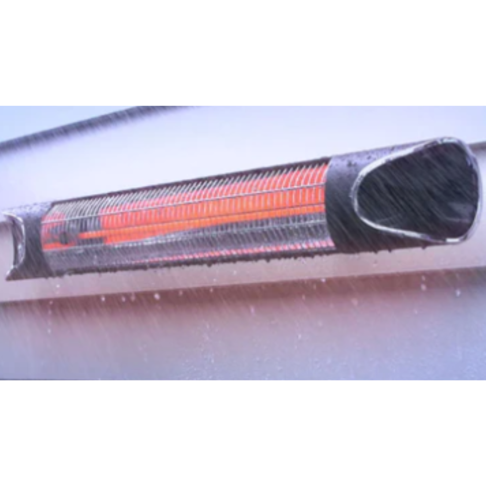 TIVA Electric Infrared Indoor/Outdoor Electric Heater in the rain