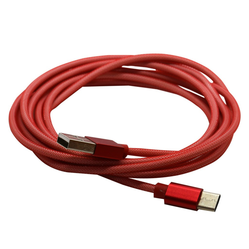 USB C-Type 6ft Phone Charging Cord Red
