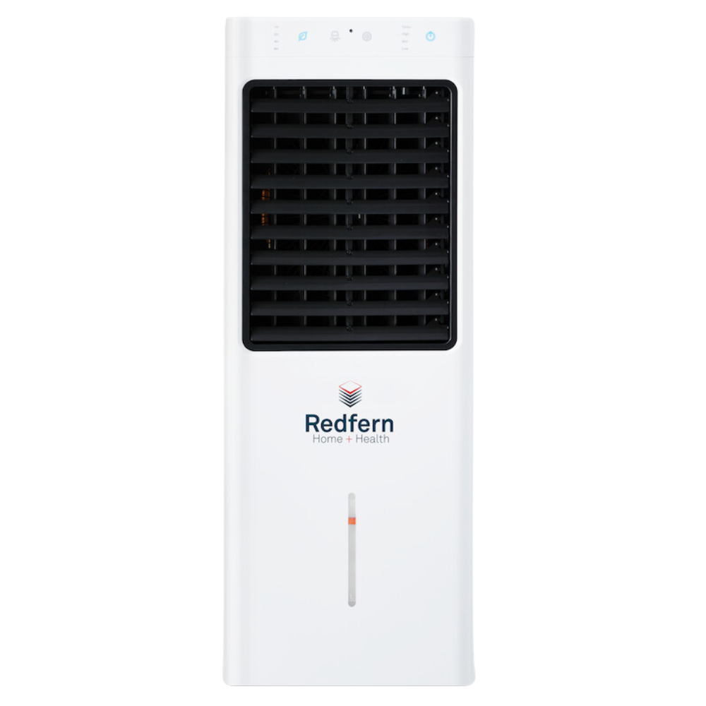 iQ Pure Breeze EXTRA Large Air Cooler. Front view of Evaporative Cooler on a white background.
