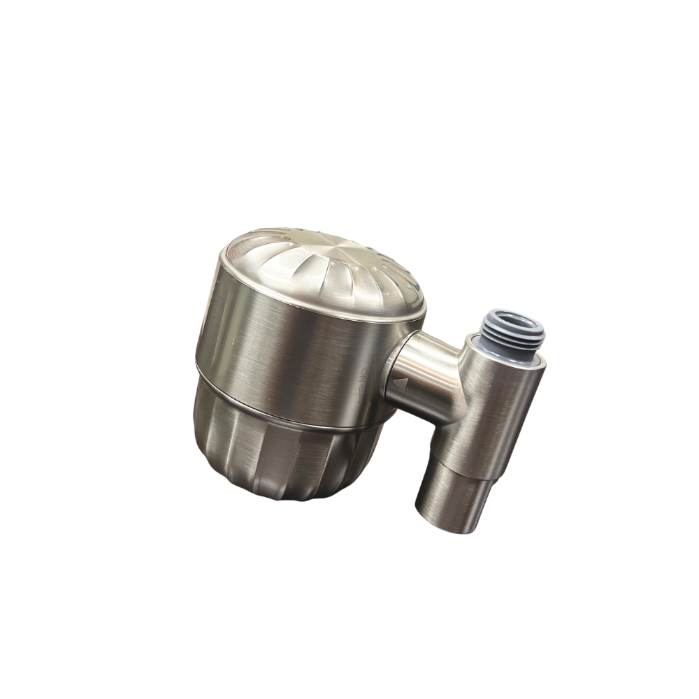 ShowerMe H2O Filter Brushed Nickel with wall attachment