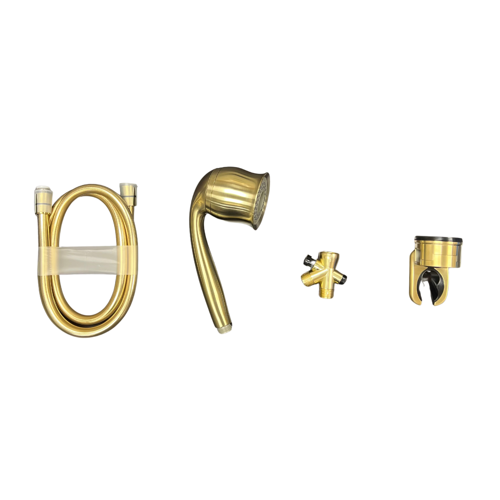 Components included in the ShowerMe® Handheld Showerhead Gold