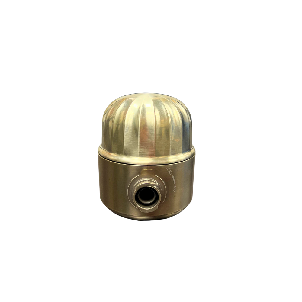 ShowerMe H2O Filter Gold wall attachment view
