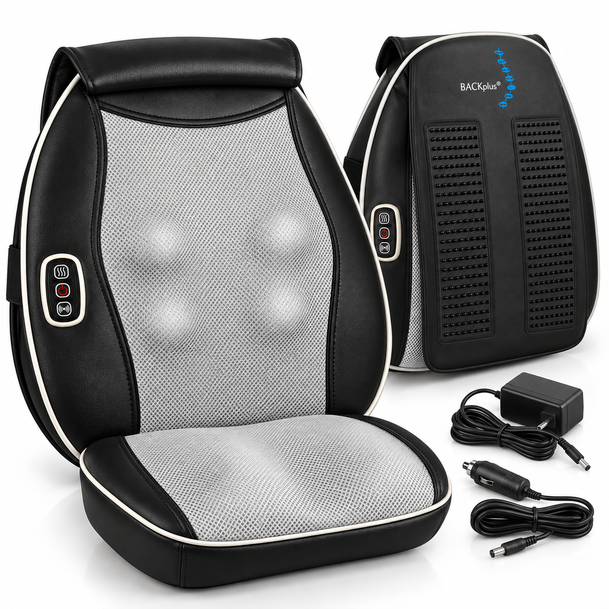 BACKPlus® Appareil de massage Shiatsu pour le dos et les pieds - Massage chauffant par pétrissage ultime pour favoriser la récupération musculaire et soulager la douleur