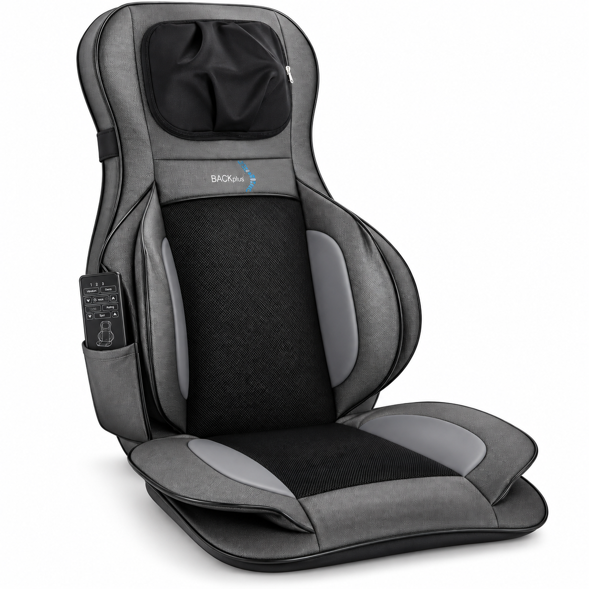 BACKplus® Shiatsu Neck and Back Massager With Air Compression Chair Cushion