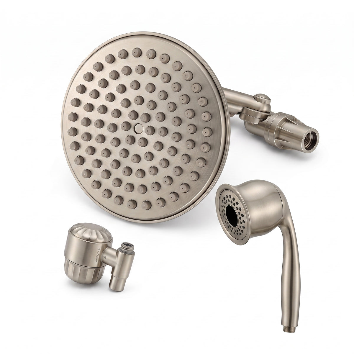 ShowerMe Shower Head And Filter Set - Brushed Nickel