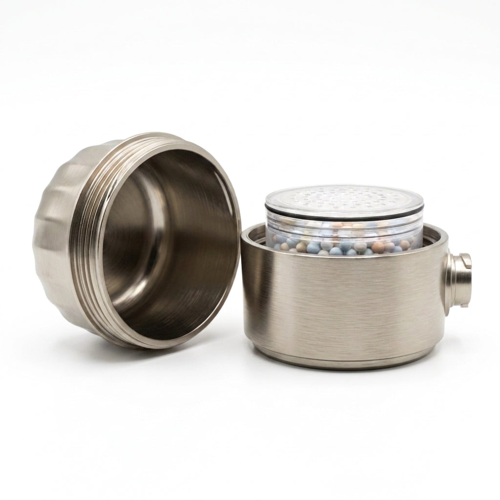 Filtre à eau ShowerMe® en nickel brossé