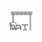Covered patios and terraces used during cooler weather