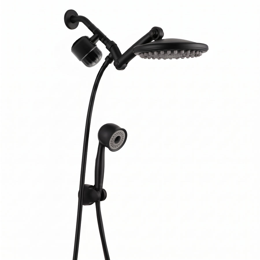 ShowerMe Shower Head And Filter Set - Matte Black
