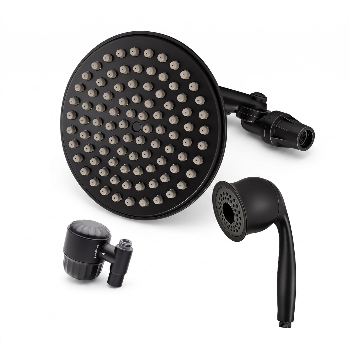 ShowerMe Shower Head And Filter Set - Matte Black